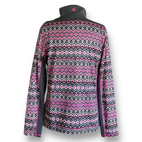 Icepeak Womens Caspian Bse Layer Top Sz XXL Gray Pink 1/4 Tip Pullover Shirt - Picture 5 of 8